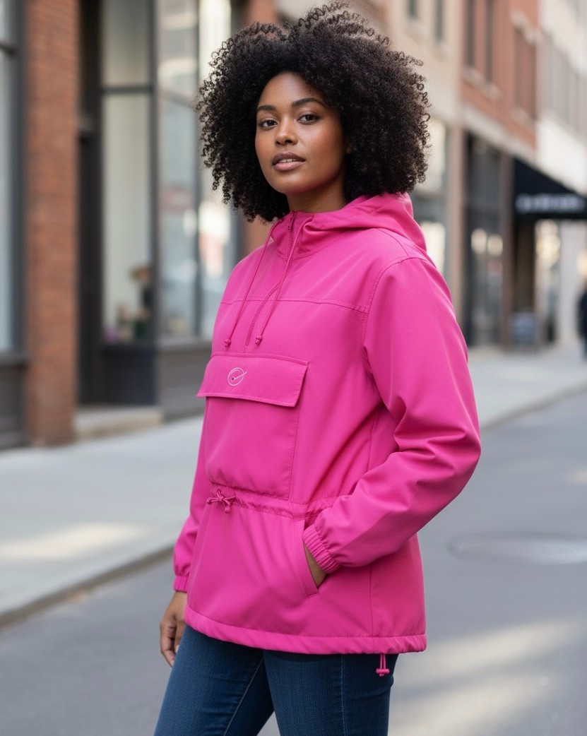 Nike Women’s Sportswear Icon Clash Woven Jacket, Barbie Pink, NWT, Retail $120