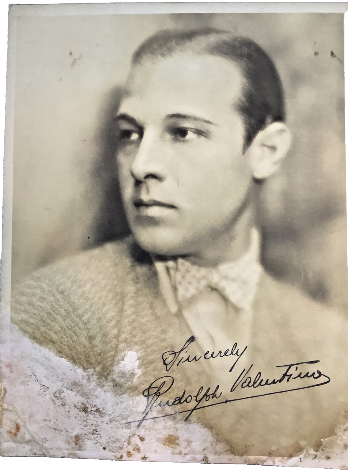 RUDOLPH VALENTINO LOVER RARE VERY OLD SIGNED AUTOGRAPHED VINTAGE PHOTO 6.5x8.5