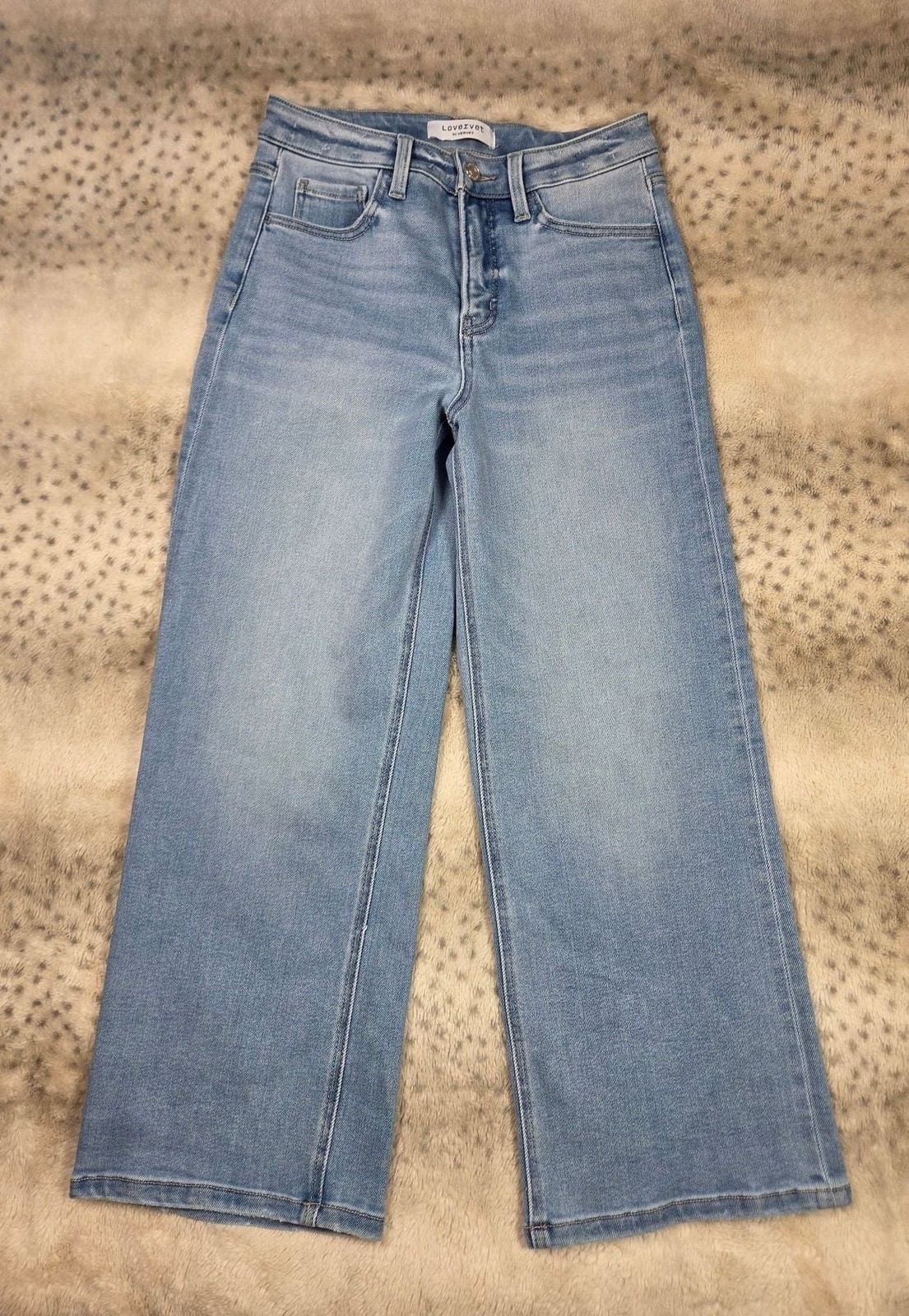 Lovervet by Vervet Abound Tummy Control Wide Leg Jeans 26