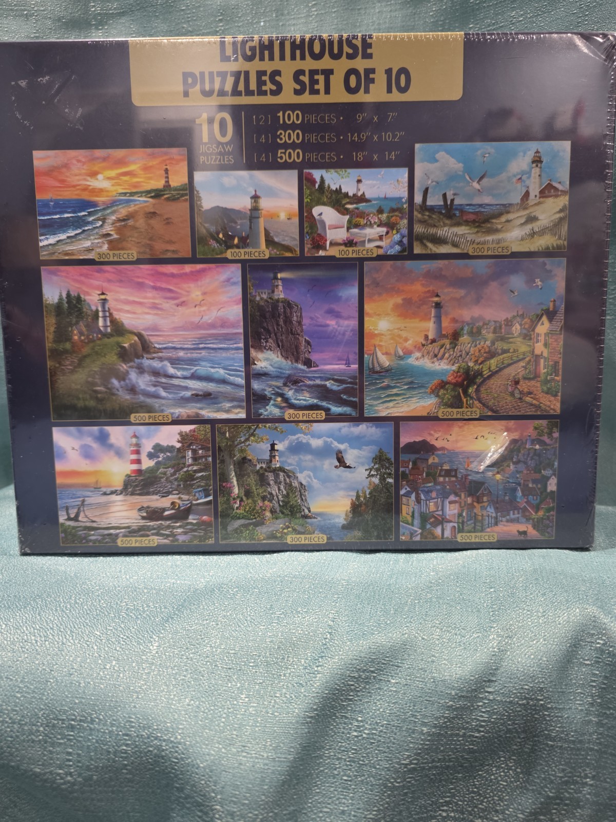 Lighthouse Puzzles Set Of 10 Colorful 2 - 100 Piece 4-300 Piece 4- 500 Piece New Lighthouse Puzzles Set Of 10 Colorful 2 - 100 Piece 4-300 Piece 4- 500 Piece New