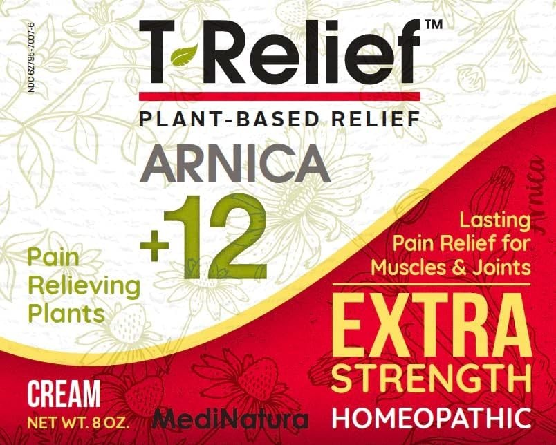 MediNatura T-Relief Arnica+12 Cream (Extra Strength) 8 oz