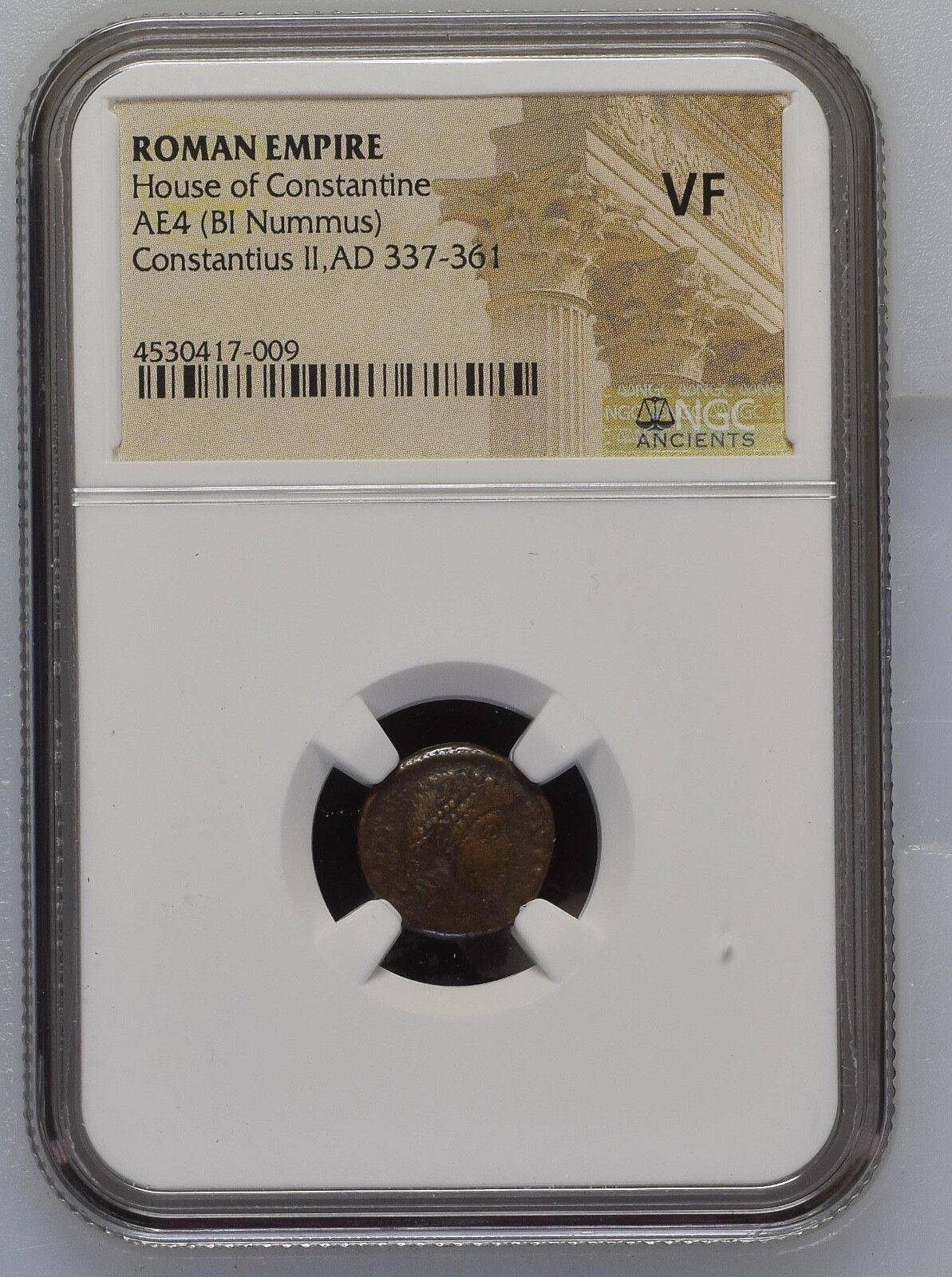 NGC - VF - AE4 of Constantius II AD 337-361 NGC Ancients Certified VERY FINE