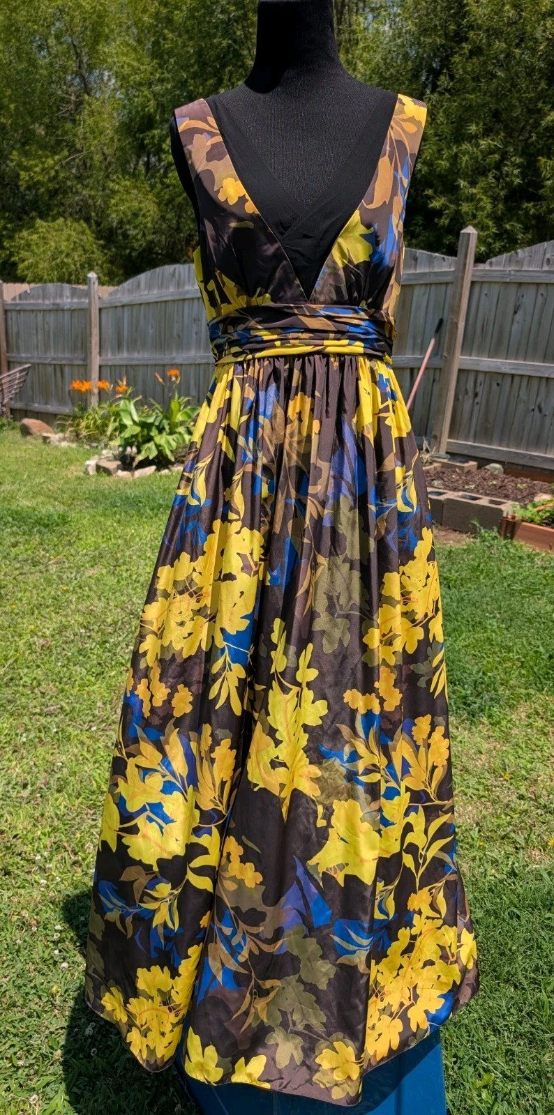 ANTHROPOLOGIE SIZE 4 VENDELA MAXI LONG DRESS FLORAL MOULINETTE SOEURS BROWN $395