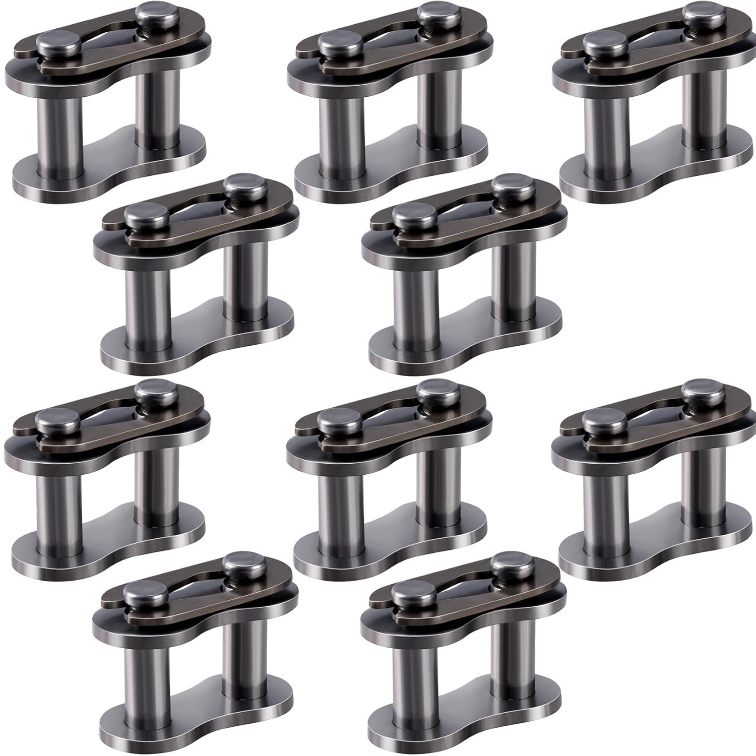 10Pcs #35 Chain Master Link Roller, Steel Alloy Heavy Duty Connector for Bike Bi 10Pcs #35 Chain Master Link Roller, Steel Alloy Heavy Duty Connector for Bike Bi