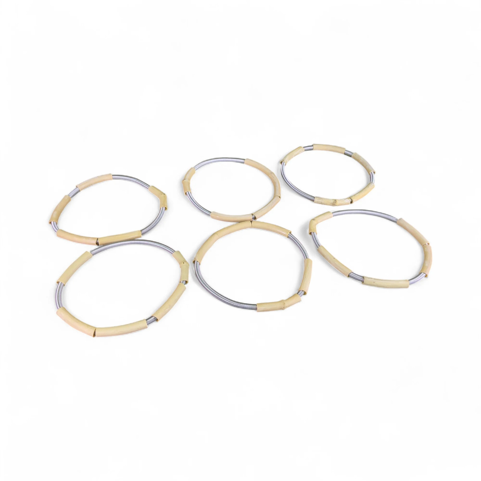 Eppendorf 6x Shaker Stainless Steel Coiled Wire Spring Clamp, 6” ID (BO)