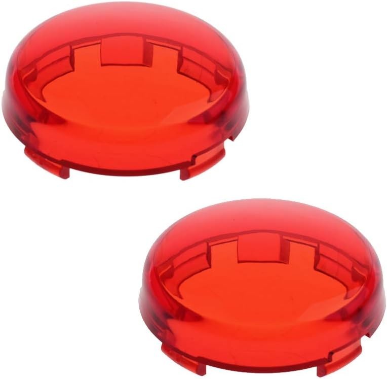 Bullet Rear Turn Signal Light Lens Red Cover Compatible with Dyna Street Glid