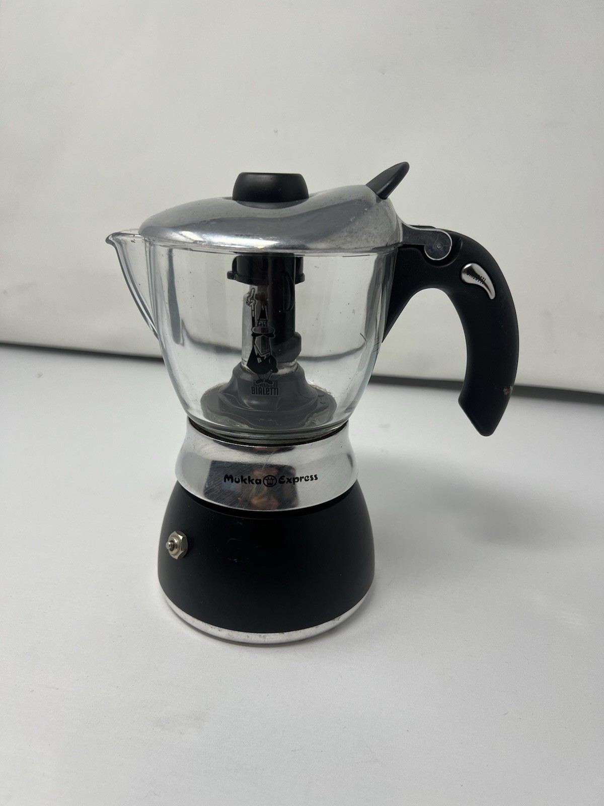 Bialetti Mukka Expresso maker in rare Crystal version-Vetro Glass FAST shipping