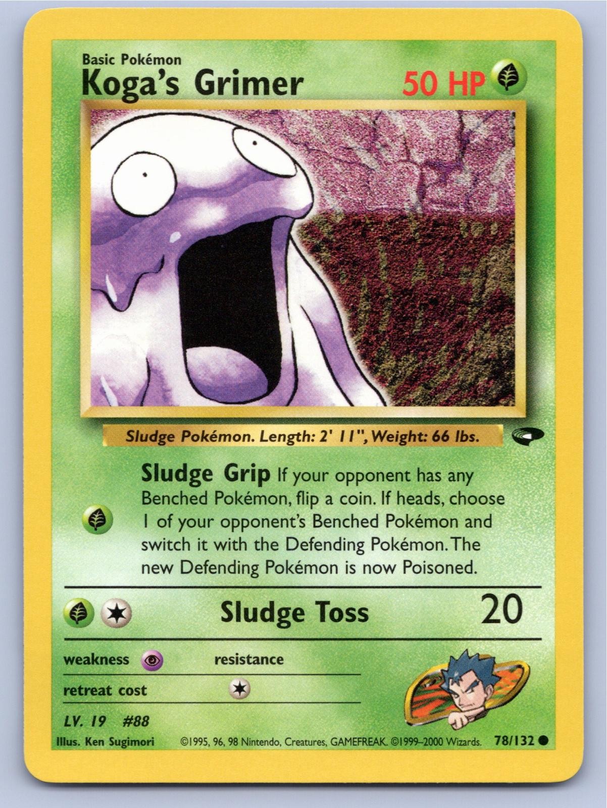 2000 POKEMON KOGA\'S GRIMER GYM CHALLENGE 78/132 UNLIMITED C NM A90593 FREE S&H
