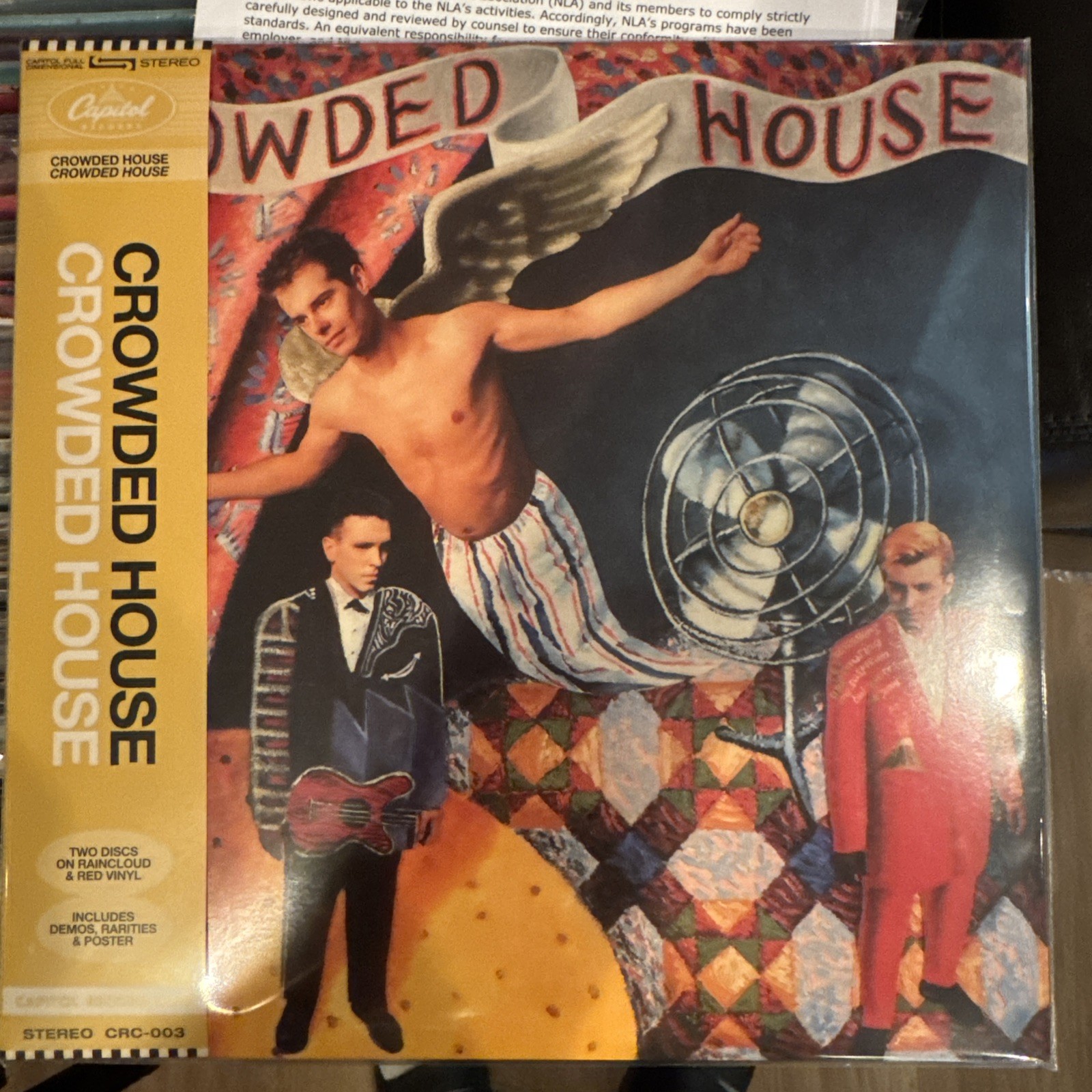 Crowded House s/t Capital Records Club Red/White 140g VINYL #446/2K New SEALED Crowded House s/t Capital Records Club Red/White 140g VINYL #446/2K New SEALED