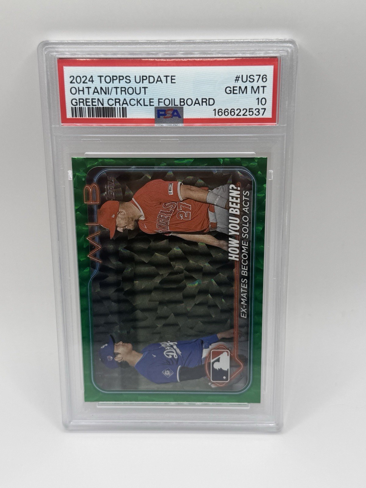 2024 Topps Update Series - Mike Trout, Shohei Ohtani #US76 Green Crackle /499