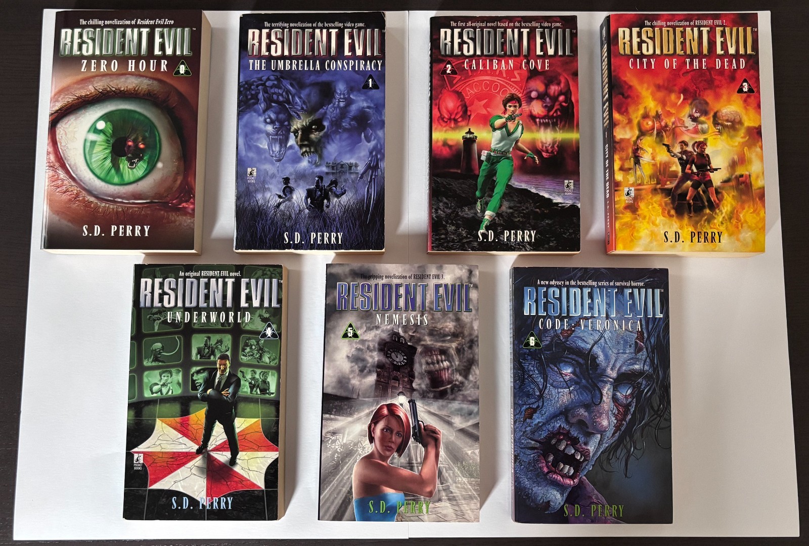 Complete Resident Evil Novels S.D. Perry Vol. 0 - 6 Paperback FULL SET RARE
