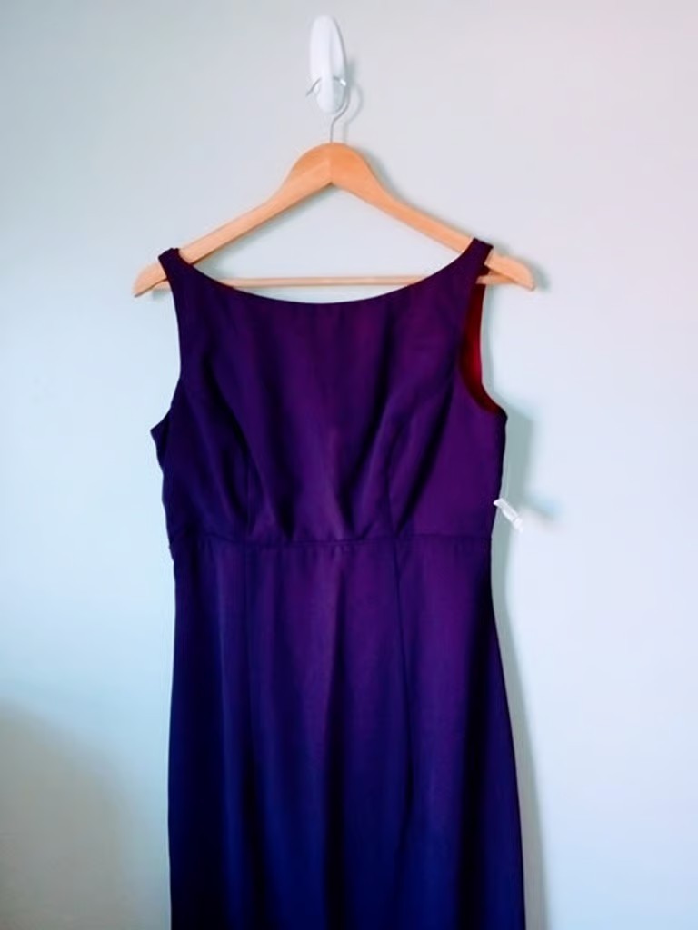 Vintage 1990s Y2K Jordan Sleeveless Purple Prom / Formal Dress