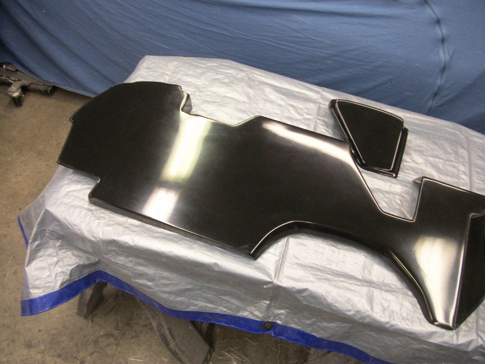C3 Corvette Fiberglass Firewall Block Off With Wiper Motor Cover 1968-1976 