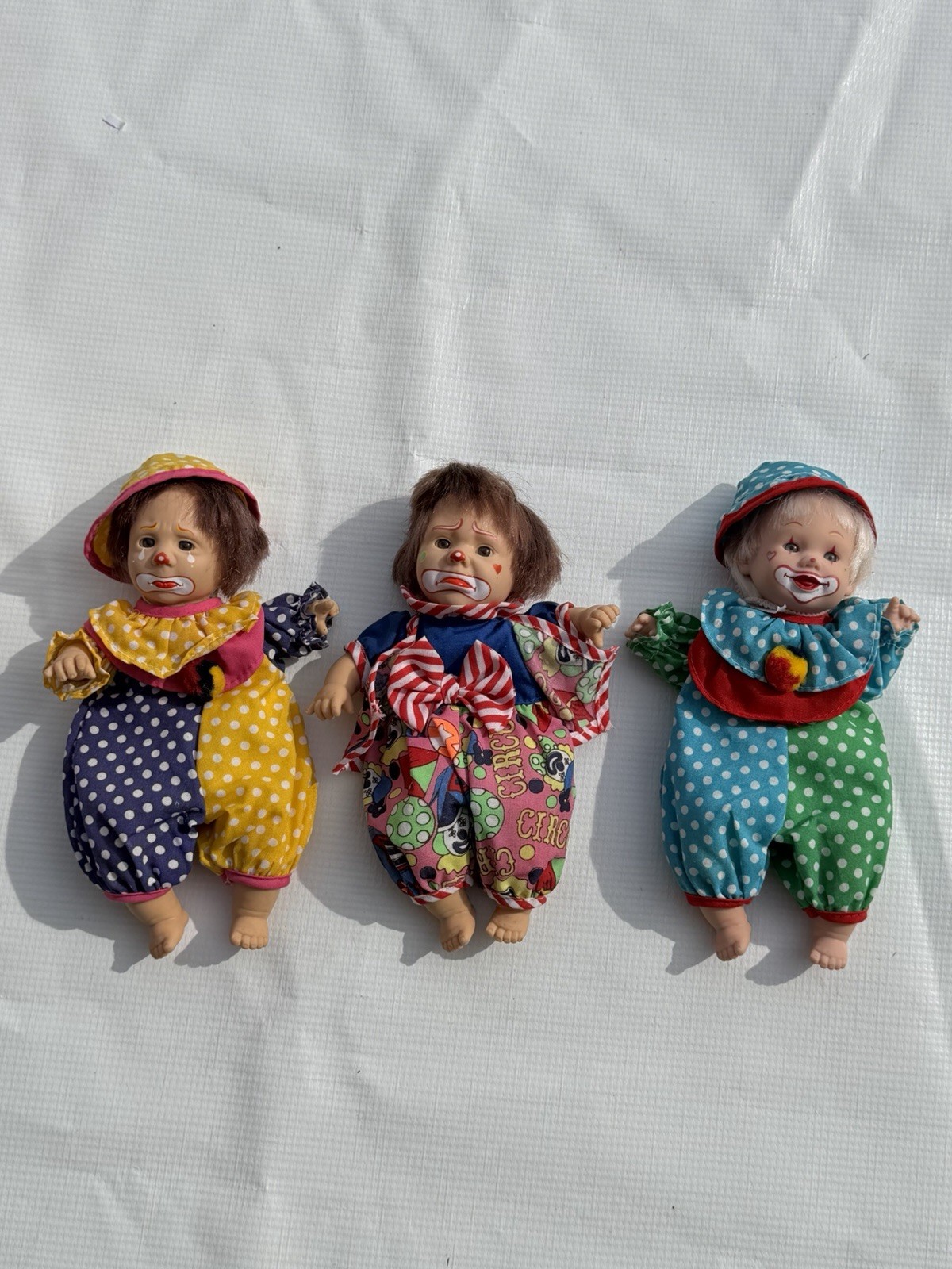 Gigo Gi Go Vintage Bean Bag Baby Clown Dolls 8\