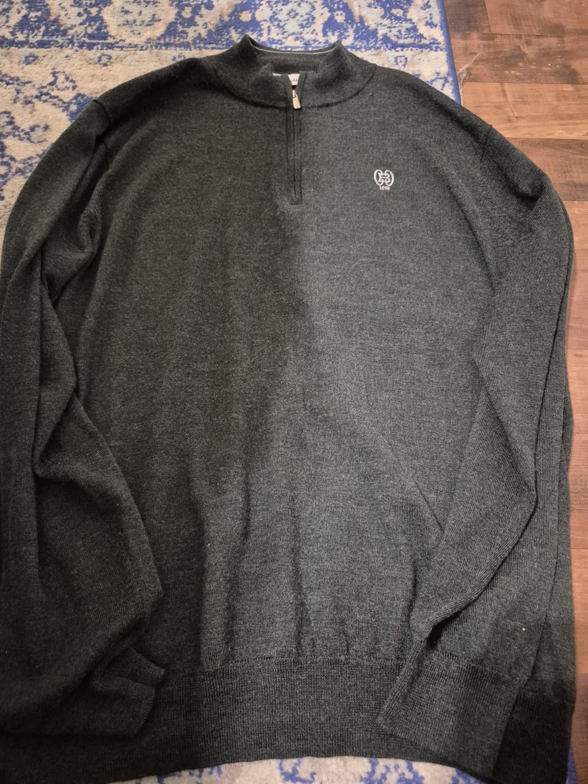 Peter Millar Baltimore Country Club Wool 1/4 Zip Sweater Large Golf Top 100
