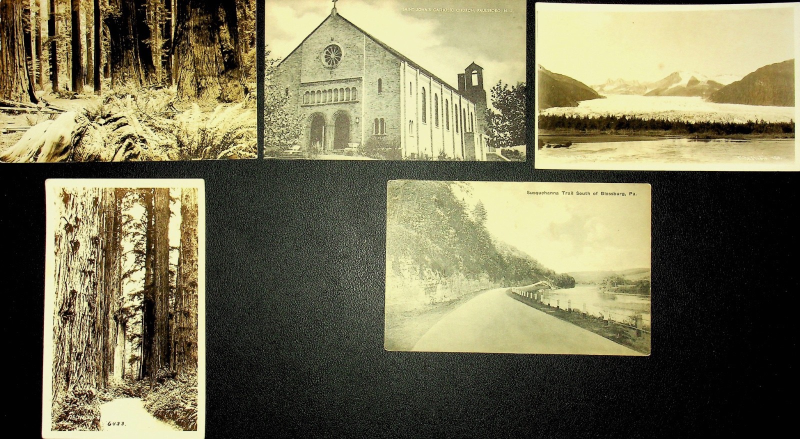 Lot 5 Vintage RPPC Real Photo Postcards Buildings and Scenery - KK-97 Lot 5 Vintage RPPC Real Photo Postcards Buildings and Scenery - KK-97