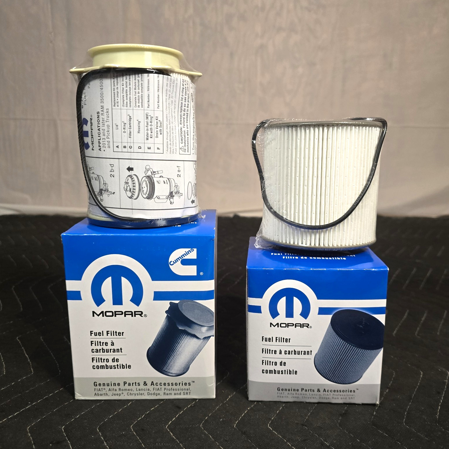 Genuine Mopar 68157291AA & 68436631AA Fuel Filter Set 2019-2024 Ram 6.7L Cummins