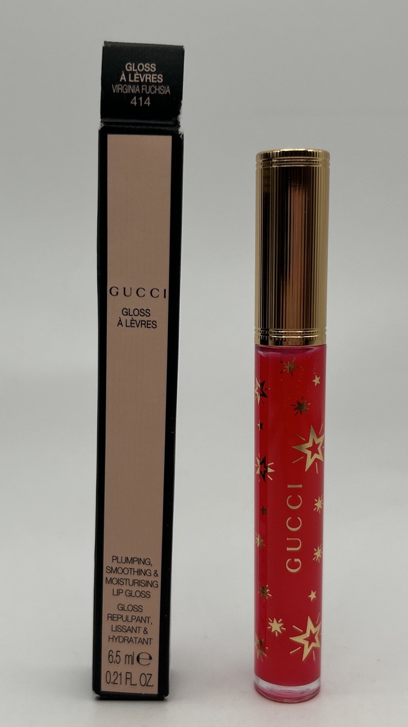 Gucci Gloss à Lèvres Hydrating Plumping Smoothing Lip Gloss 414 VIRGINIA FUCHSIA