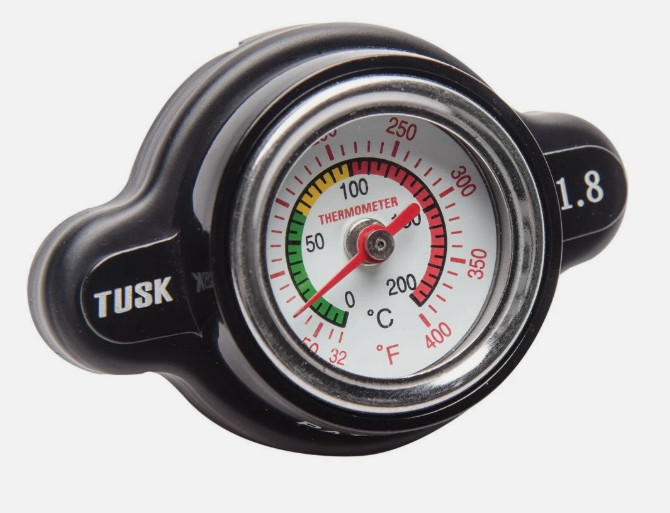 TUSK 16386830001 High Pressure Radiator Cap with Temperature Gauge 1.8 Bar