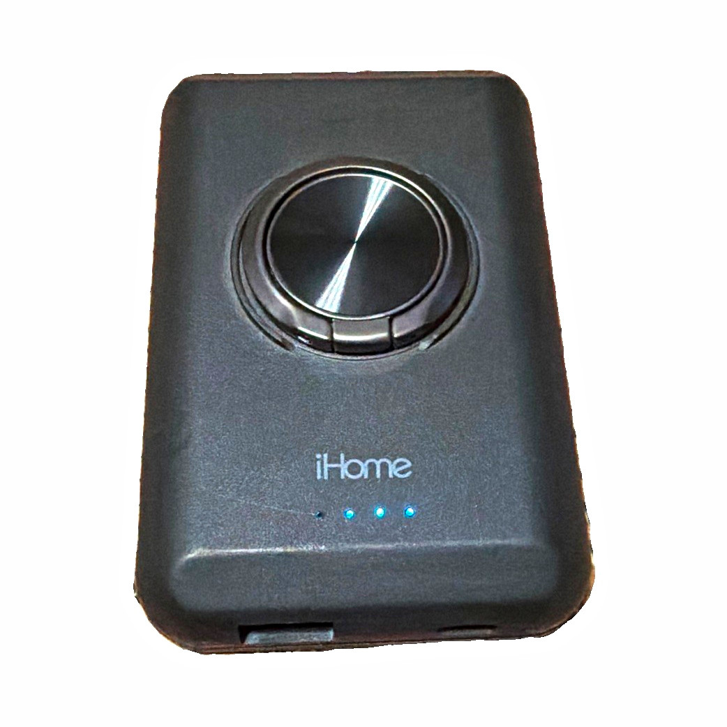 iHome 5000mAh Qi Wireless Charging Power Bank USB-C/USB-A 2-Port Black iHome 5000mAh Qi Wireless Charging Power Bank USB-C/USB-A 2-Port Black