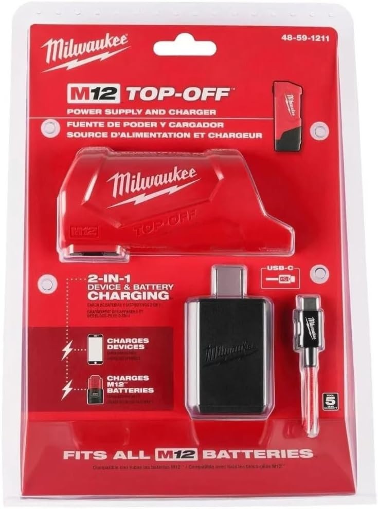 Milwaukee Electric - M12 Top-Off Power Supply and Charger Milwaukee Electric - M12 Top-Off Power Supply and Charger