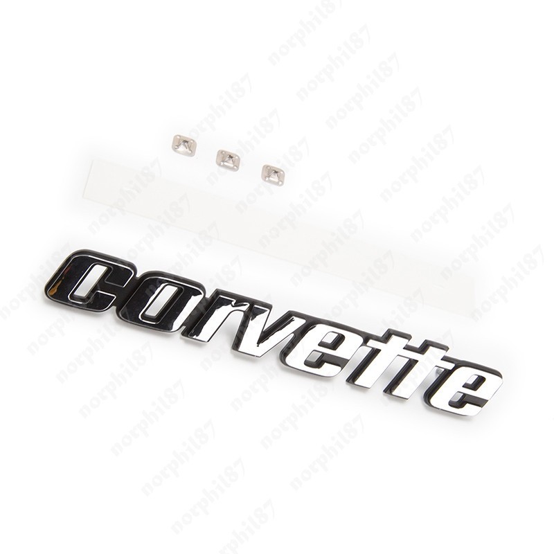 New 1 Pic Chrome Corvette Rear Bumper Emblems For 1976 Late -1979 C3 Badges