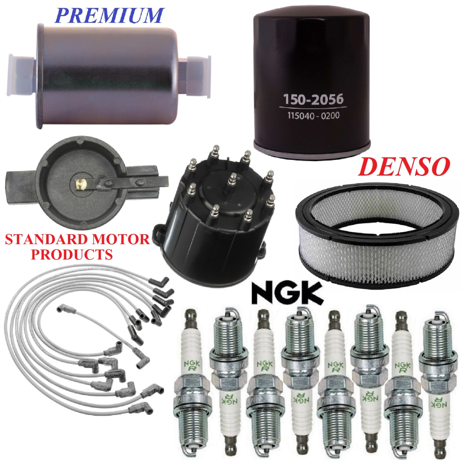 Tune Up Kit Air Oil Fuel Filters Wire Spark Plug For GMC C3500 V8 5.7L 1988-1993