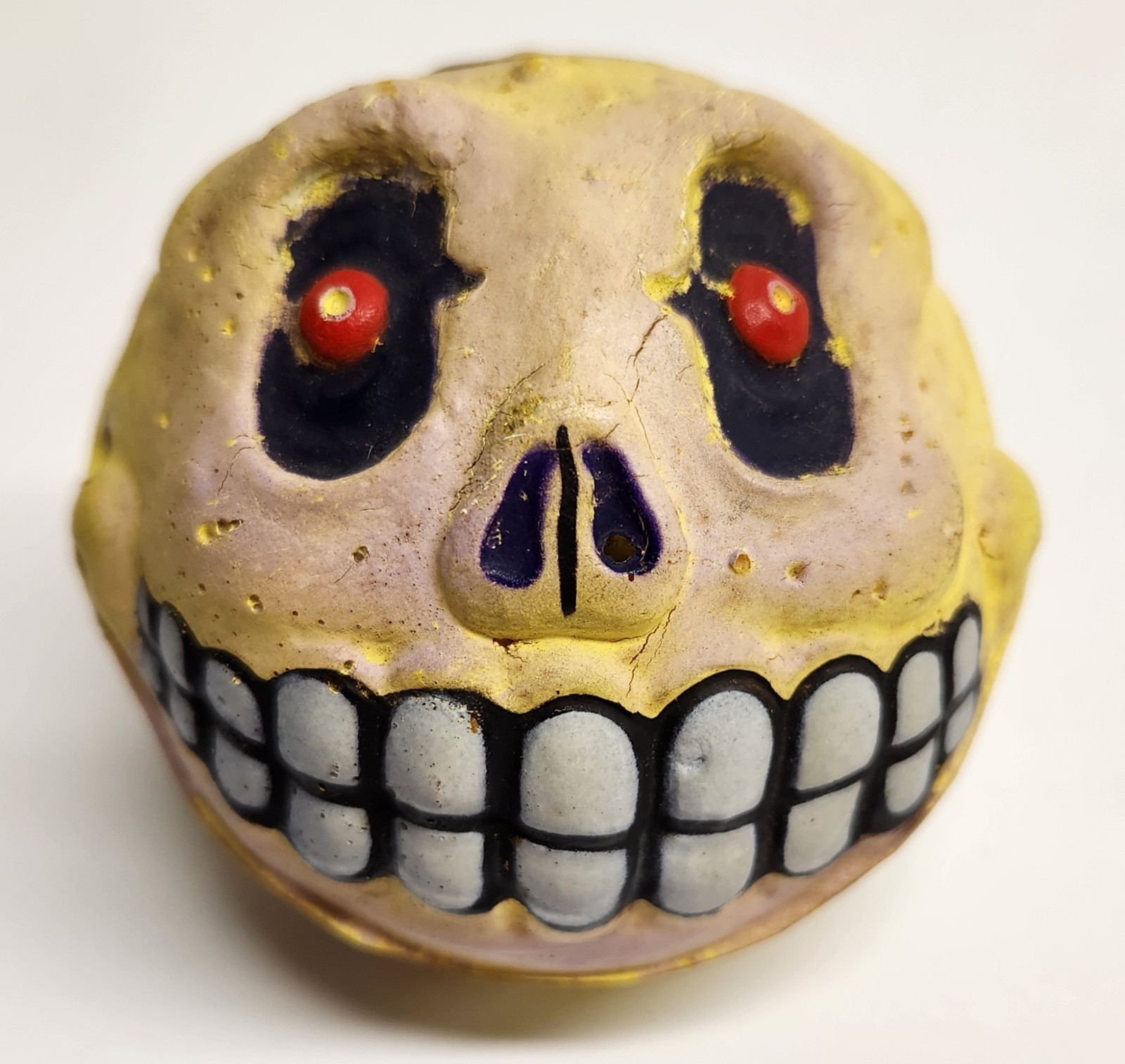 RARE Original Vintage 1985 Yellow Head Madballs Skull Face Grossout Toy Taiwan RARE Original Vintage 1985 Yellow Head Madballs Skull Face Grossout Toy Taiwan