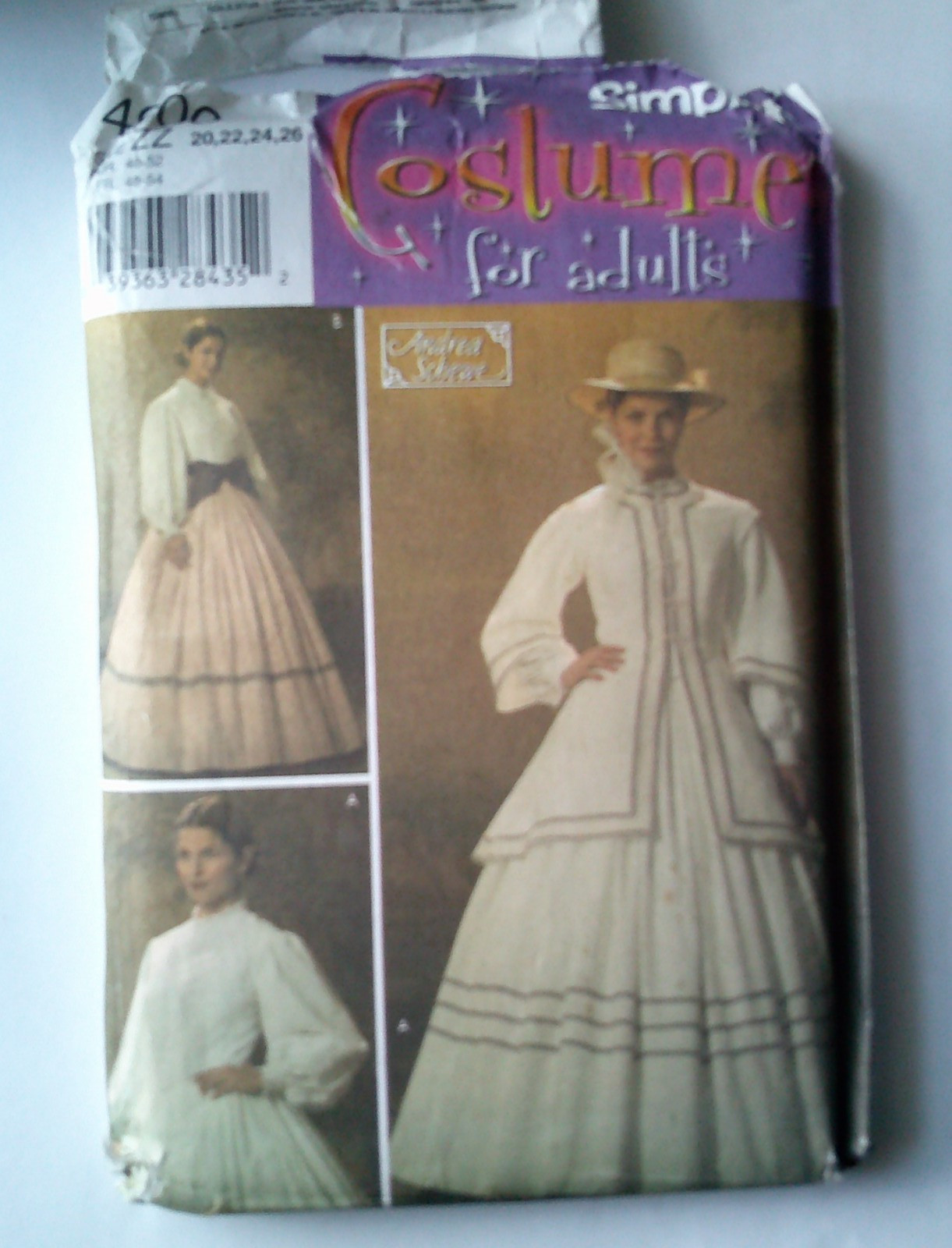 Simplicity 4900 Civil War / Antebellum Costume Pattern Misses\' 20-26 Plus Size