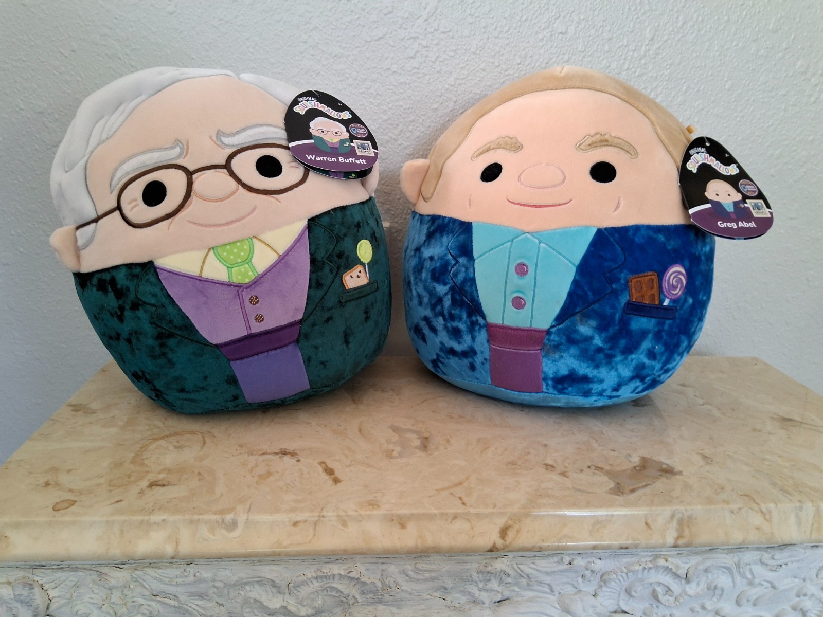 Berkshire Hathaway Squishmallows of Warren Buffet and Greg Abel Limited Edition 