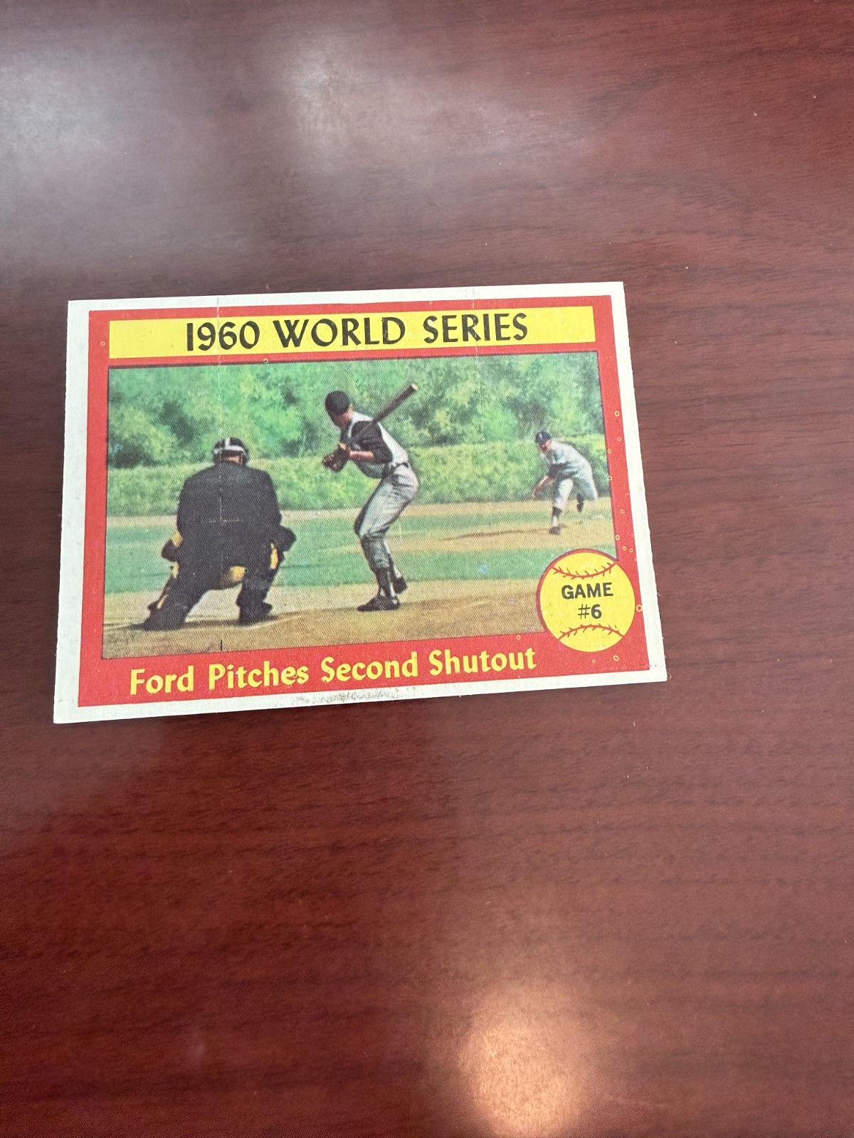 1961 Topps #311 Game 6 World Series Whitey Ford. EX