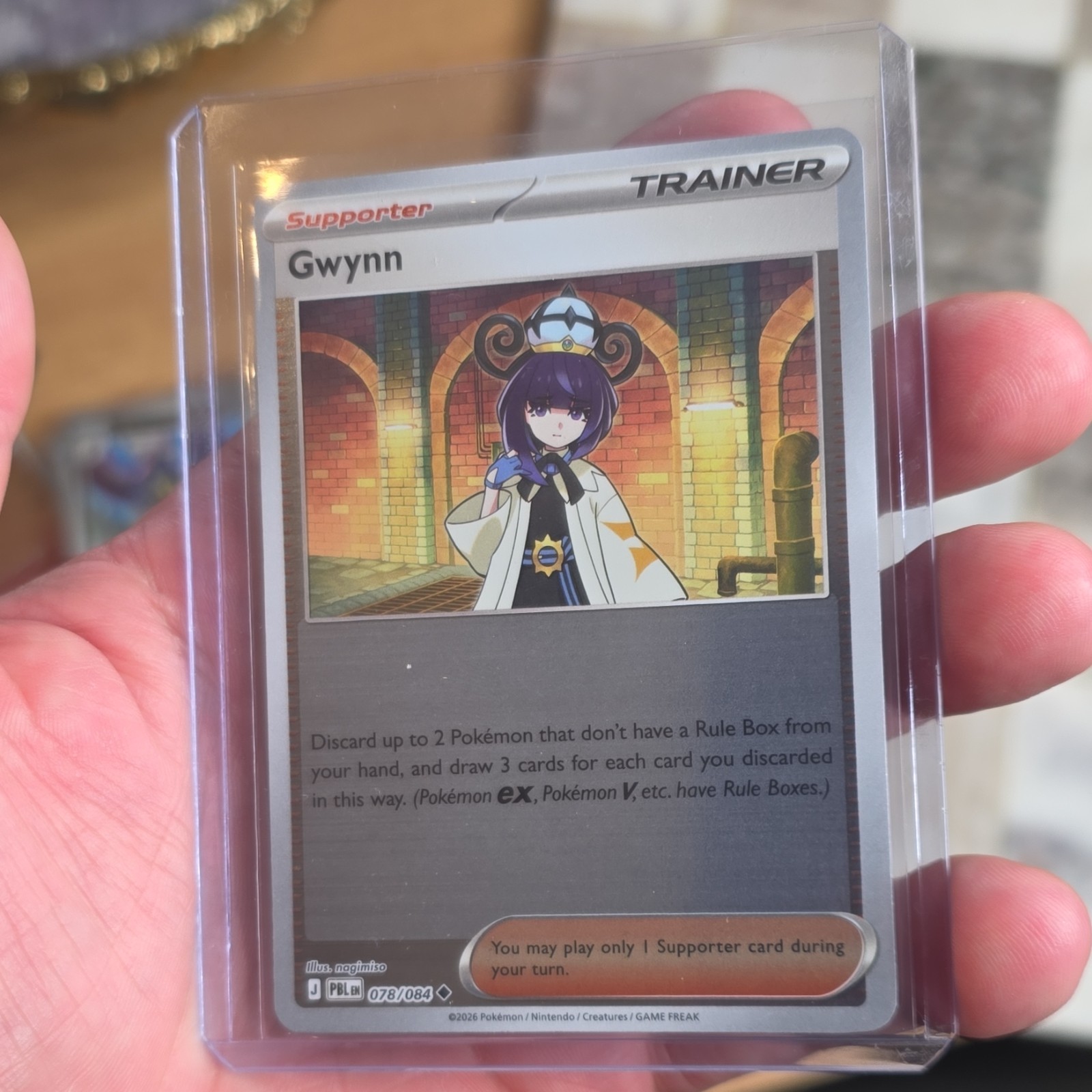 Nintendo Pokemon TCG Gwynn 078/084 SV08 Full Art Holo Ultra Rare English Nintendo Pokemon TCG Gwynn 078/084 SV08 Full Art Holo Ultra Rare English