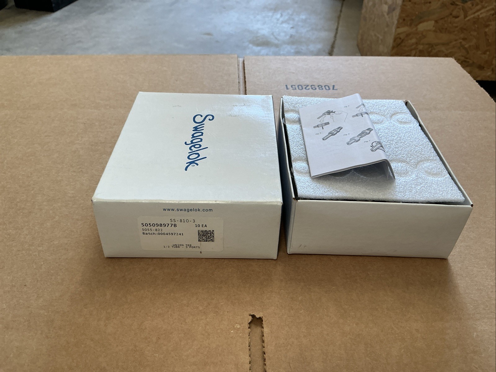 Swagelok SS-810-3 Union Tee Fittings. NEW BOX OF 10 Swagelok SS-810-3 Union Tee Fittings. NEW BOX OF 10
