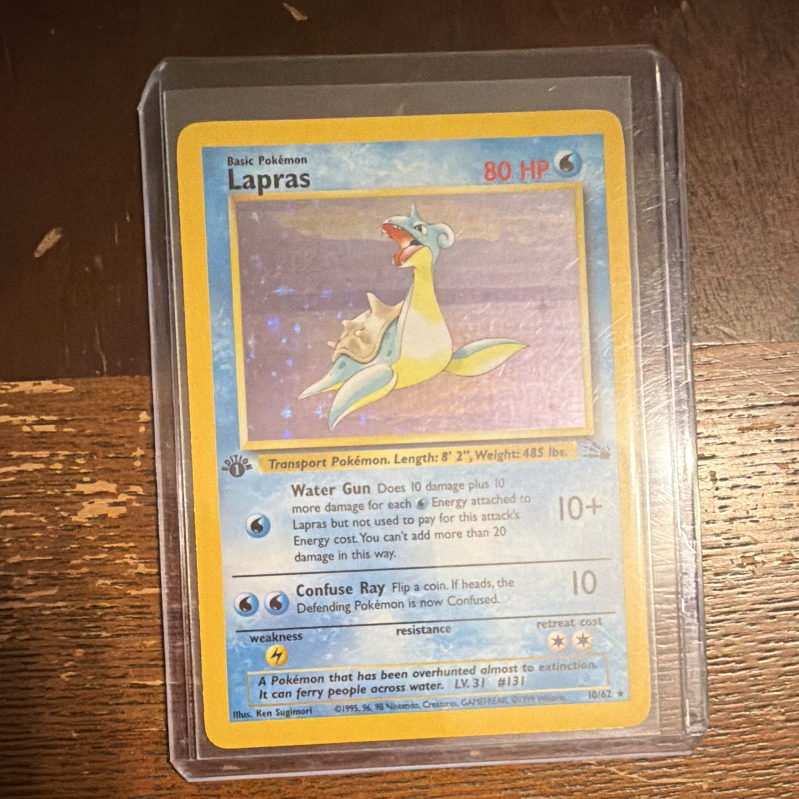 Pokémon TCG Lapras Fossil First Edition Holo Card PSA 7 Near Mint Pokémon TCG Lapras Fossil First Edition Holo Card PSA 7 Near Mint