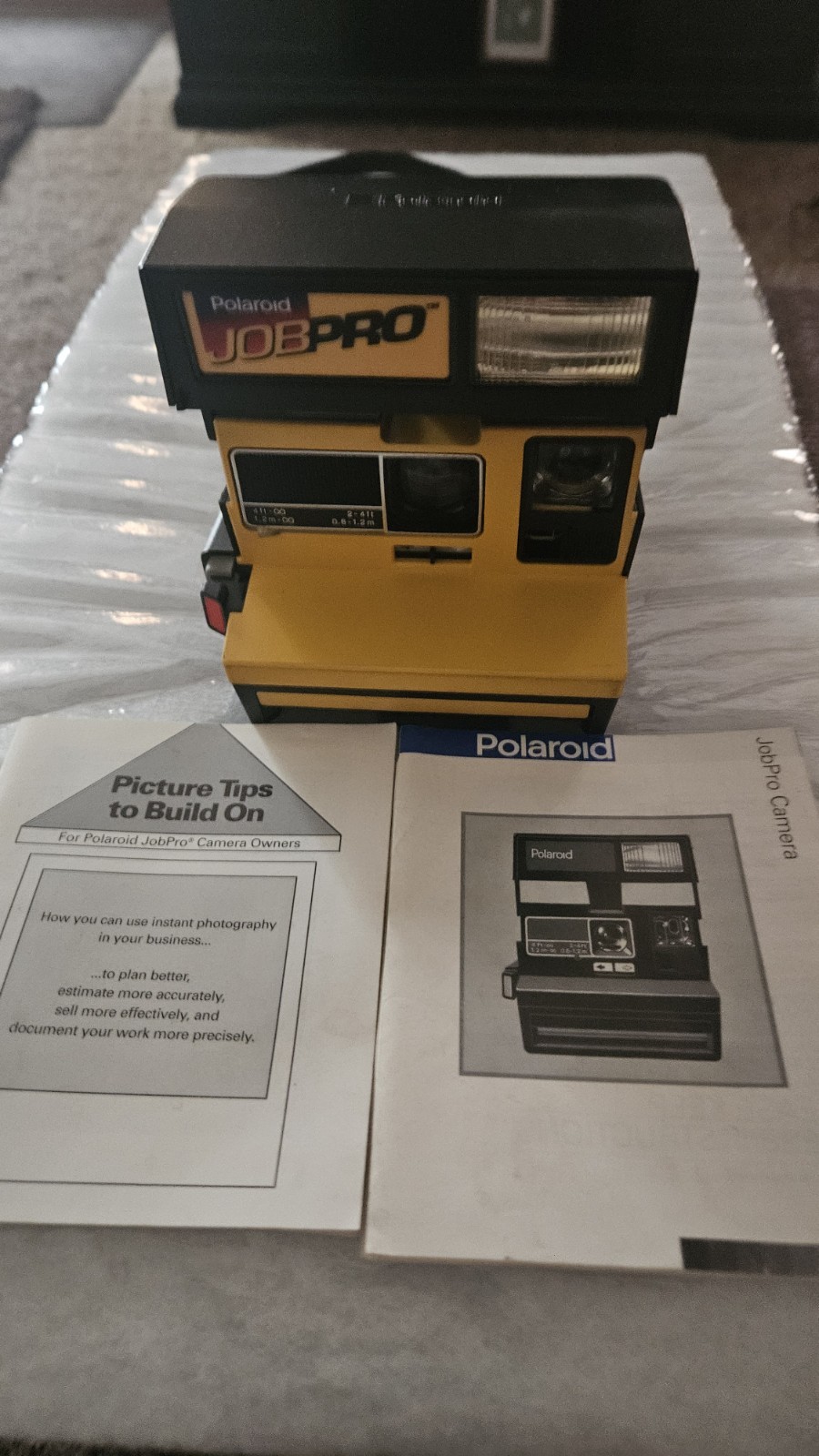 POLOROID JOB PRO VINTAGE INSTANT CAMERA WITH STRAP FLASH POLOROID JOB PRO VINTAGE INSTANT CAMERA WITH STRAP FLASH