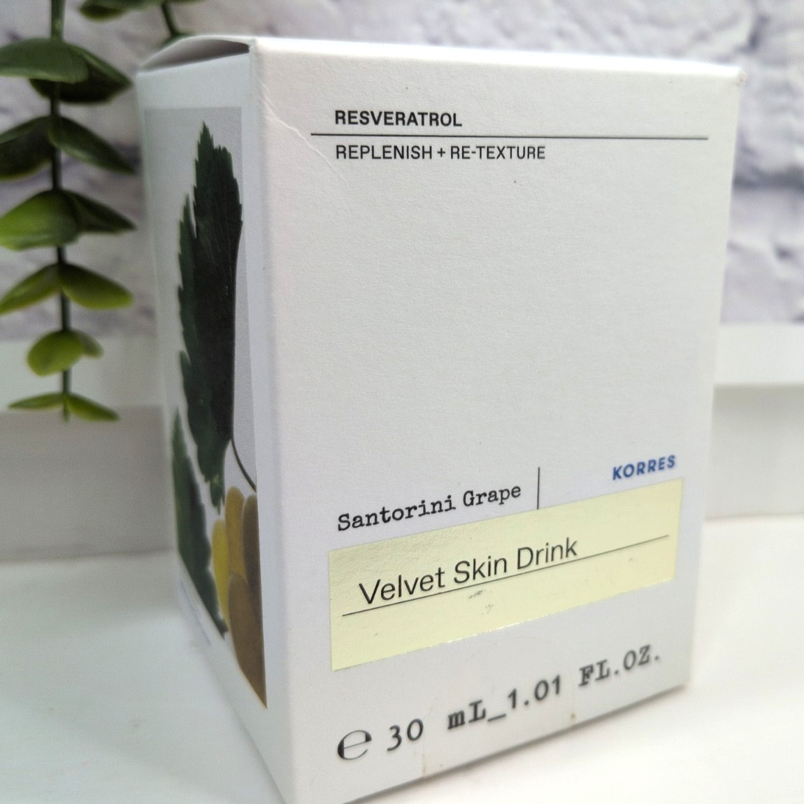 NIB😍Korres Santorini Grape Velvet Skin Drink 30ml/1.01oz Legit Greek Skincare