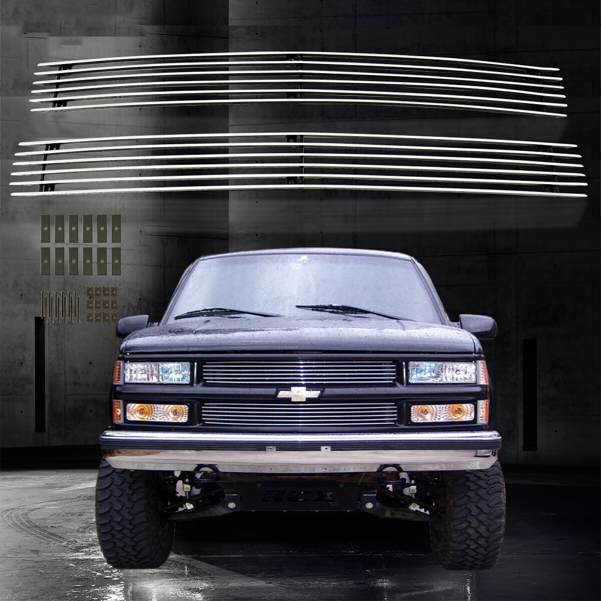 Grille Fits 1994-1999 Chevy C/K Pickup/Suburban/Blazer/Tahoe Billet Grill 95 96