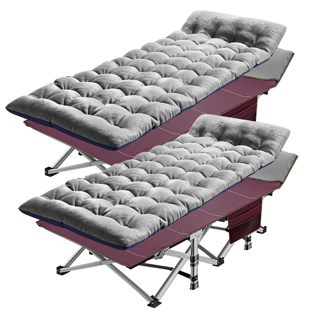 NAIZEA Adults Heavy Duty Portable 2 Pack Folding Cot Camping Cots Sleeping Bed