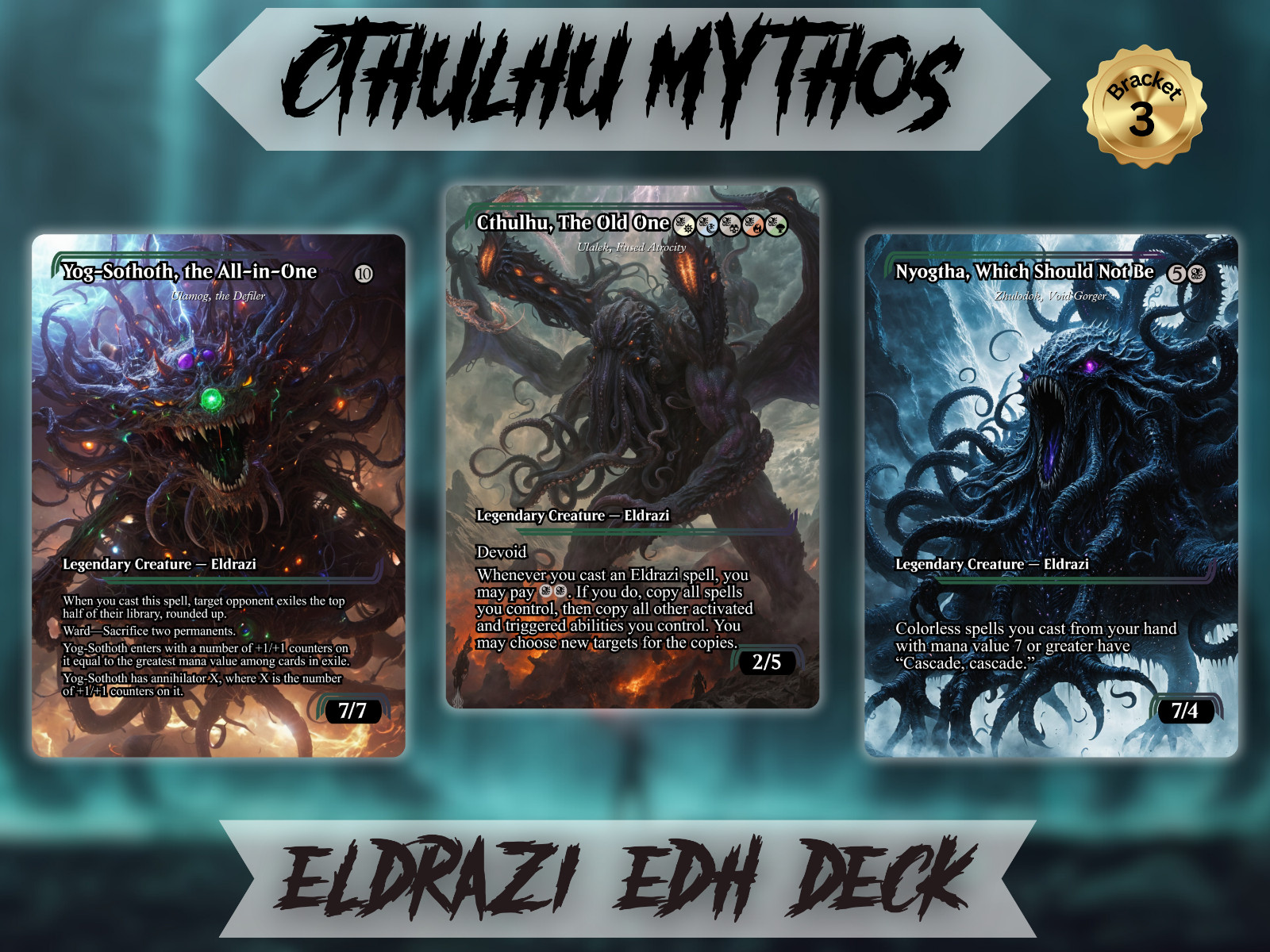 Cthulhu Themed Eldrazi Commander MTG Alt-Art Deck. Ready to Play