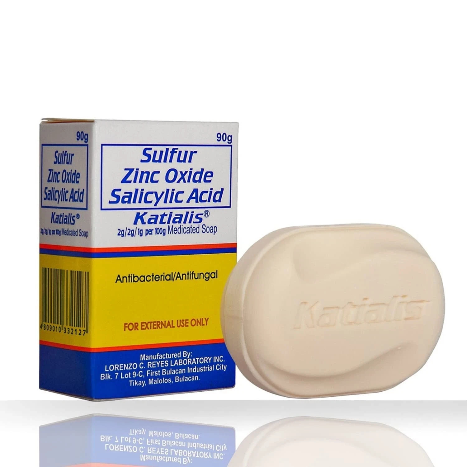 KATIALIS SOAP - Pack of 6 - Sulfur Zinc Oxide Salicylic Acid 90g