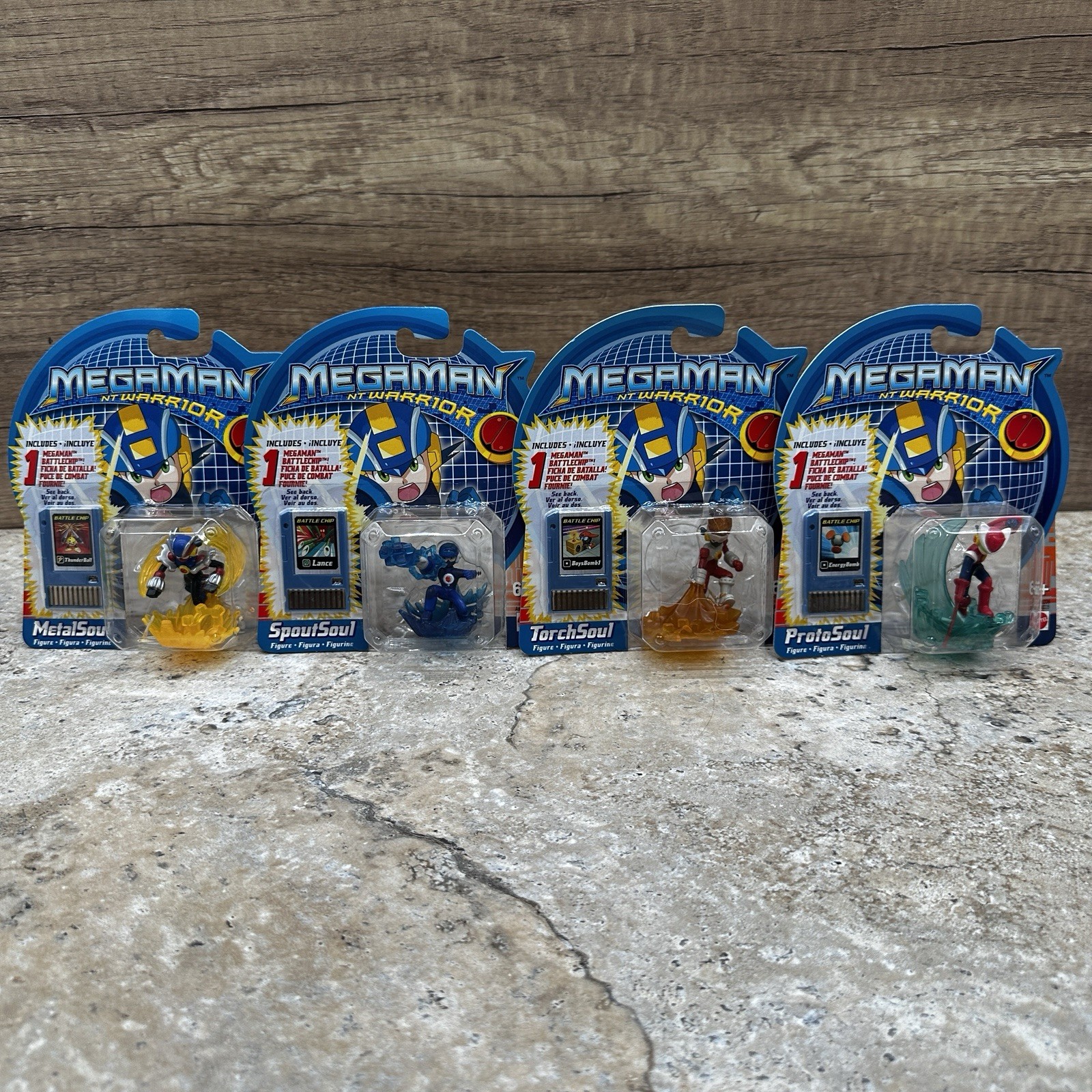 Vintage MegaMan NT Warrior Bundle Figure 2004 Mattel BattleChip CP1 New Rare