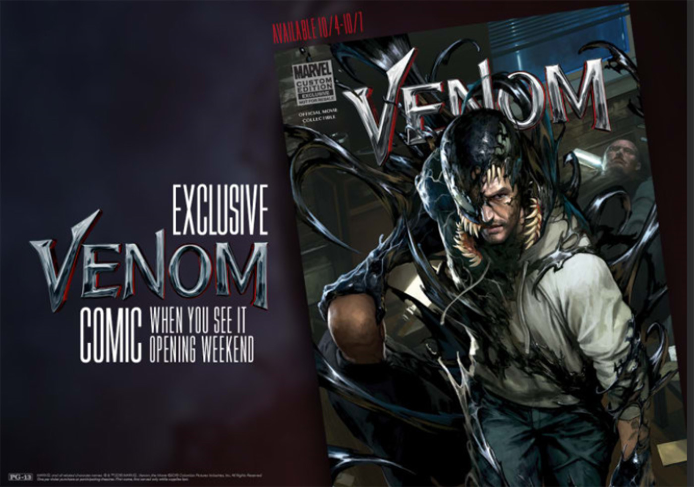 21 PC MARVEL COMICS VENOM AMC EDITION EXCLUSIVE OFFICIAL MOVIE COLLECTIBLE NEW