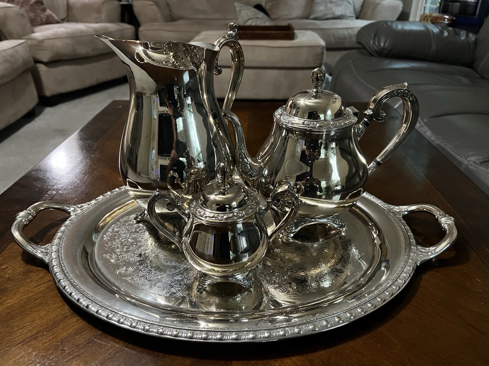 Vintage 4 Piece Silver Plated Mix N Match Tea Set Vintage 4 Piece Silver Plated Mix N Match Tea Set
