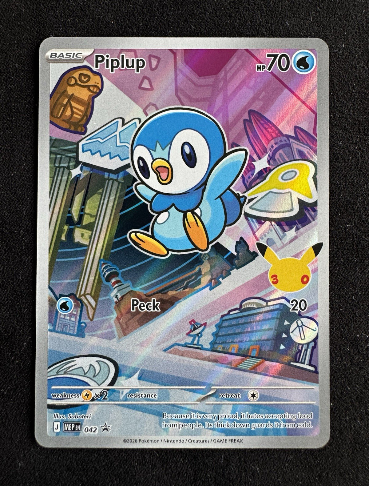 The Pokémon Company Piplup Me02 Phantasmal Flames 098/094 Holo IR ENG