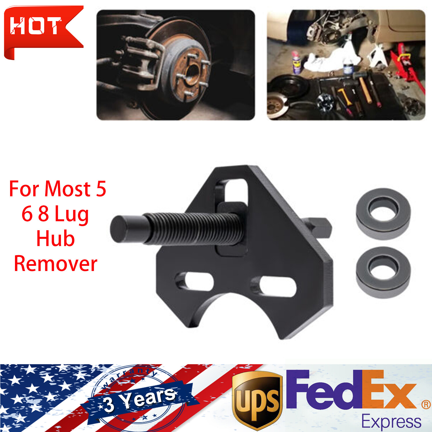 40100 Universal Wheel Bearing Hub Removal Tool For Most 5 6 8 Lug Hub Remover