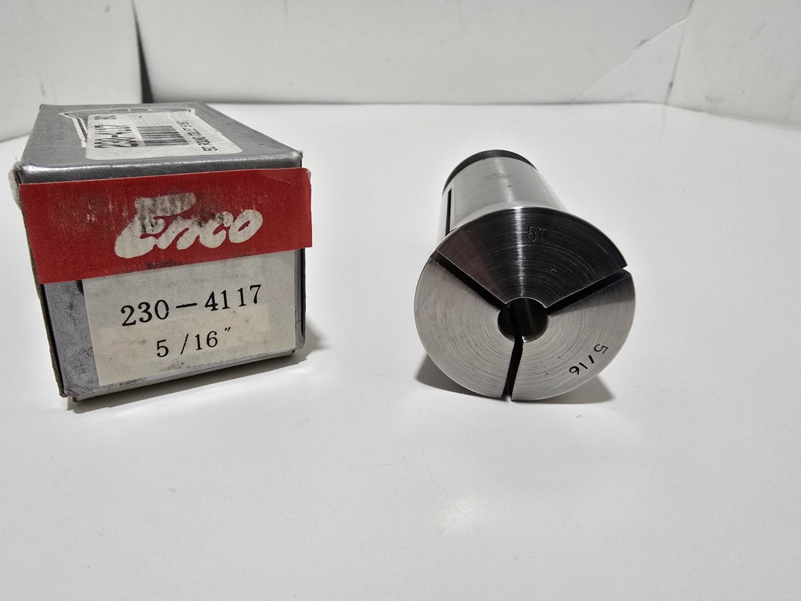 NOS 5/16” Round 5C Collet Enco Steel Internal / External Threads Machinist Lathe