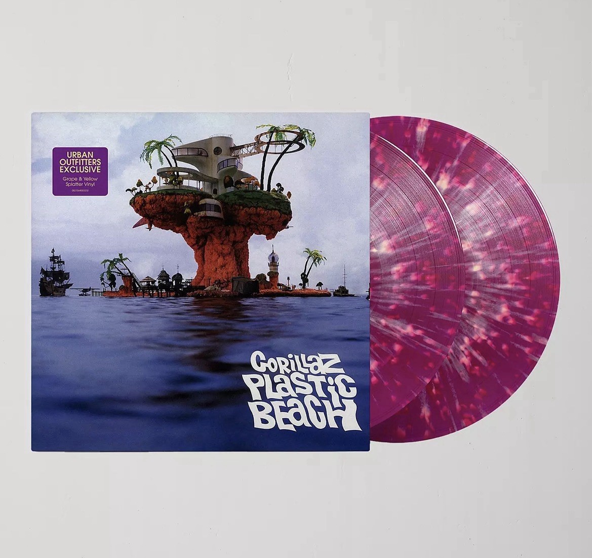 Gorillaz Plastic Beach Vinyl Urban Outfitters Only 3000 Made Grape Splatter 2LP