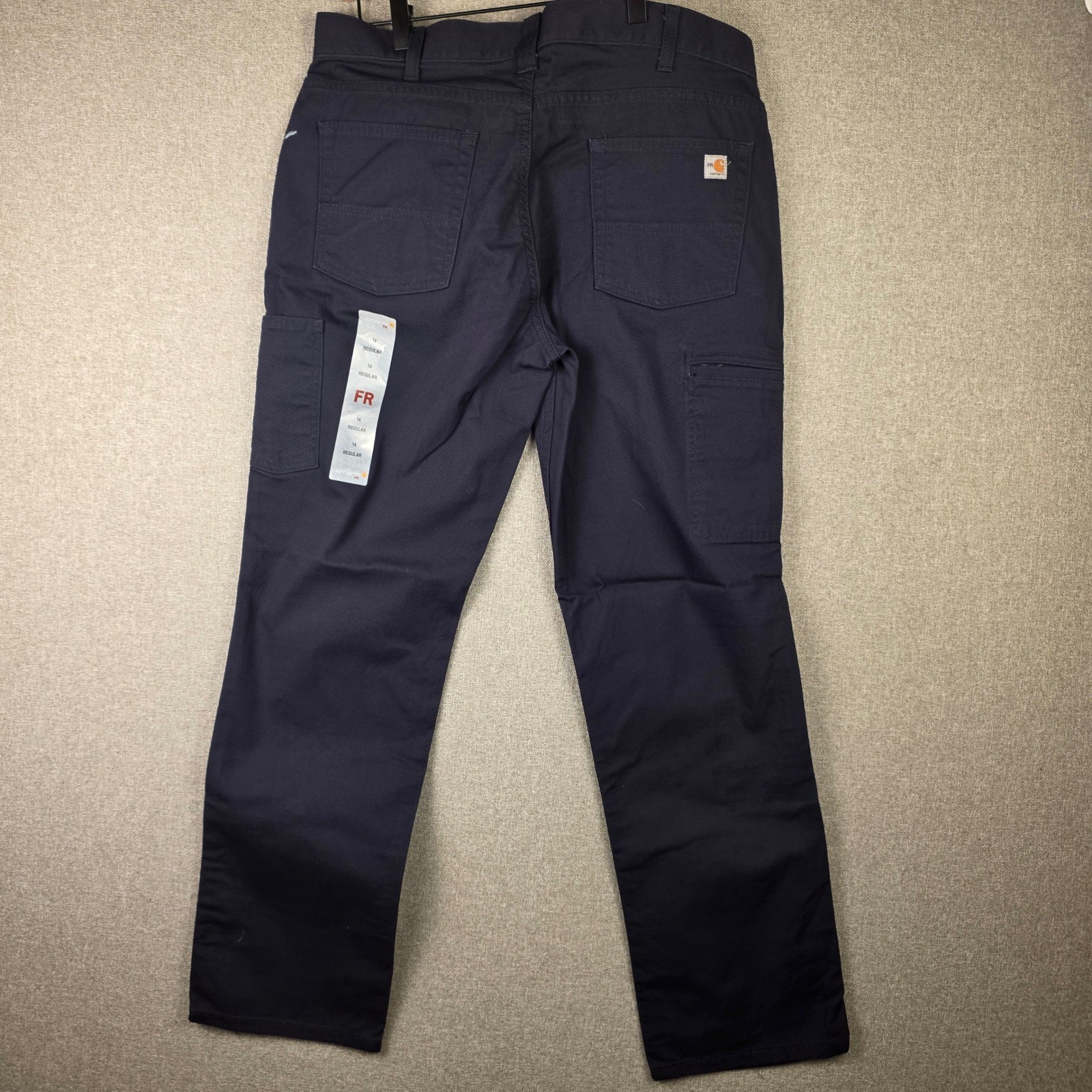 Carhartt Womens FR Rugged Flex Canvas Pant Navy Blue 102689-410 Size 14 Regular
