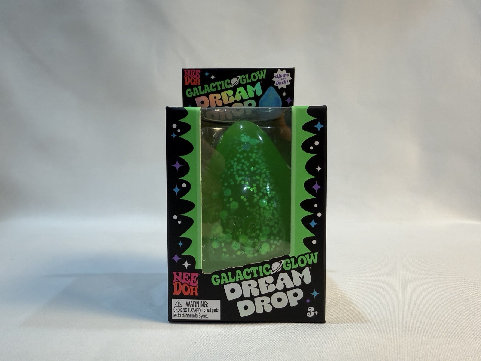 NeeDoh Galactic Glow Dream Drop Green Stress Toy **RARE**