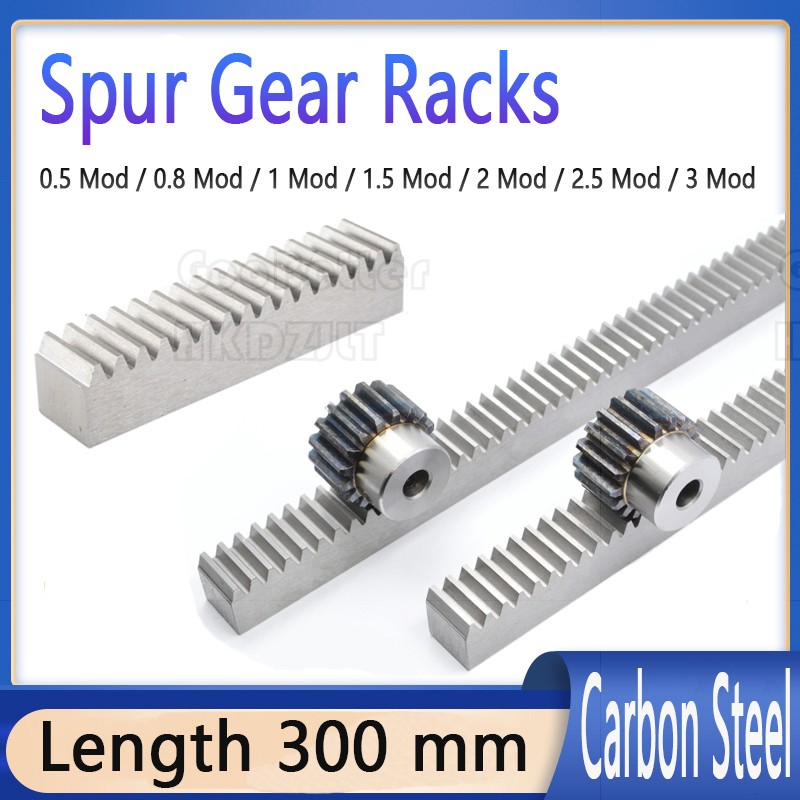 Spur Gear Racks 0.5M - 3M Module 300mm For CNC Router Linear Motion Carbon Steel